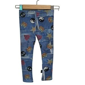 PIXIE LANE denim look leggings - size 3